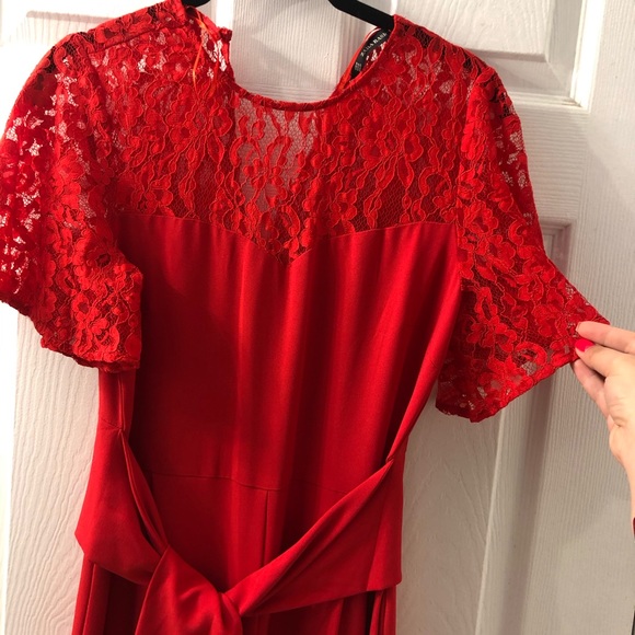 NWOT Zara Jumpsuit in Red - Picture 1 of 9